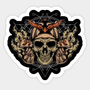 SAMURAI SKULL Sticker